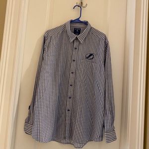 Tampa Bay Lightning button front shirt mens XL